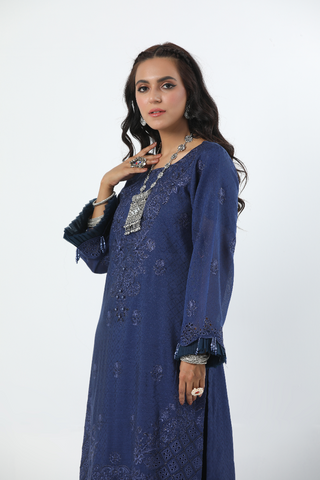 Motif Silk Jacquard Embroidered Suit