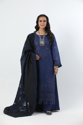 Motif Silk Jacquard Embroidered Suit