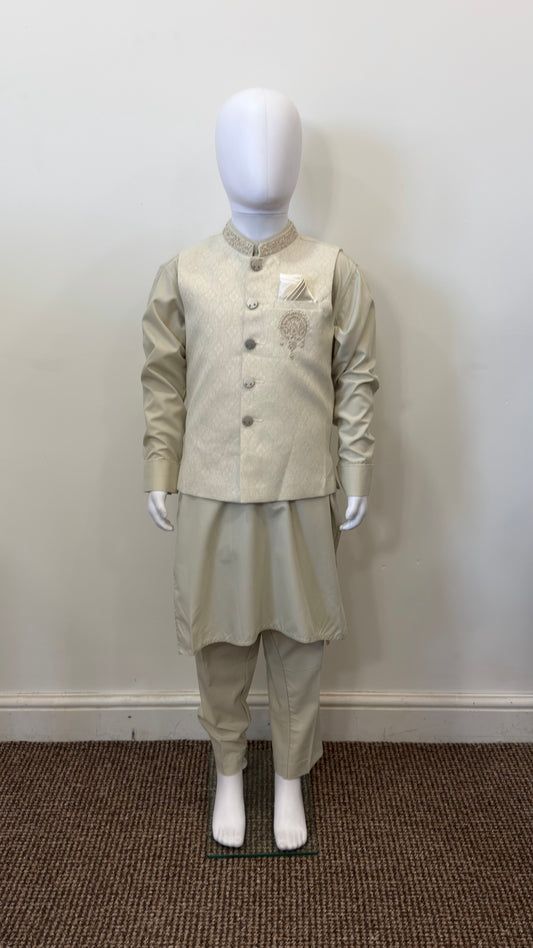 Motif Boys Waistcoat Suit-3425