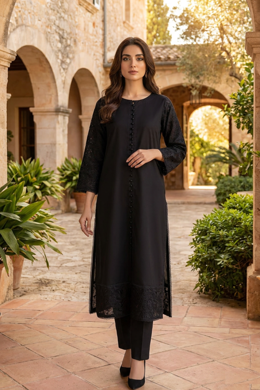 Motif Embroidered Lawn Suit-003