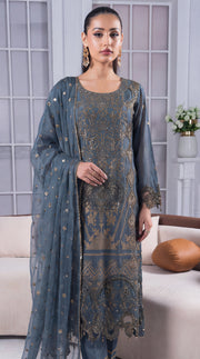 Motif Jacquard Embroidered Suit-3996