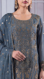 Motif Jacquard Embroidered Suit-3996