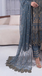 Motif Jacquard Embroidered Suit-3996