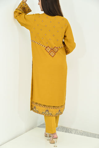 Motif Silk Karandi Embroidered Suit