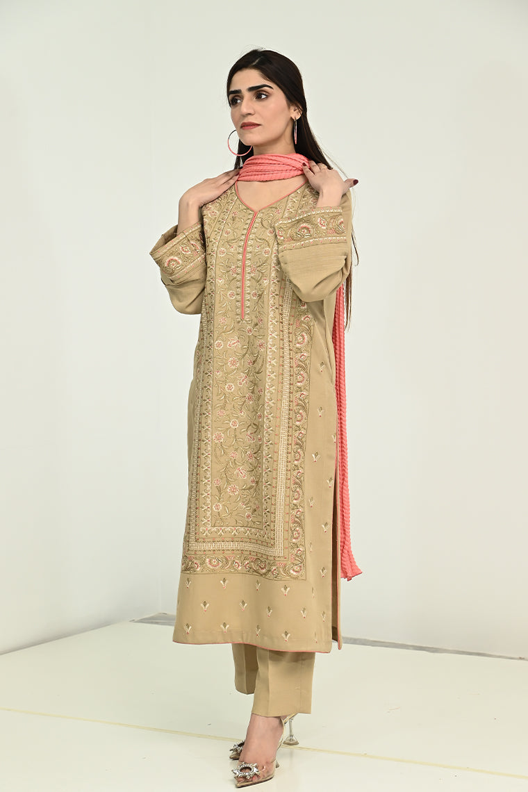 Motif Silk Karandi Embroidered Suit