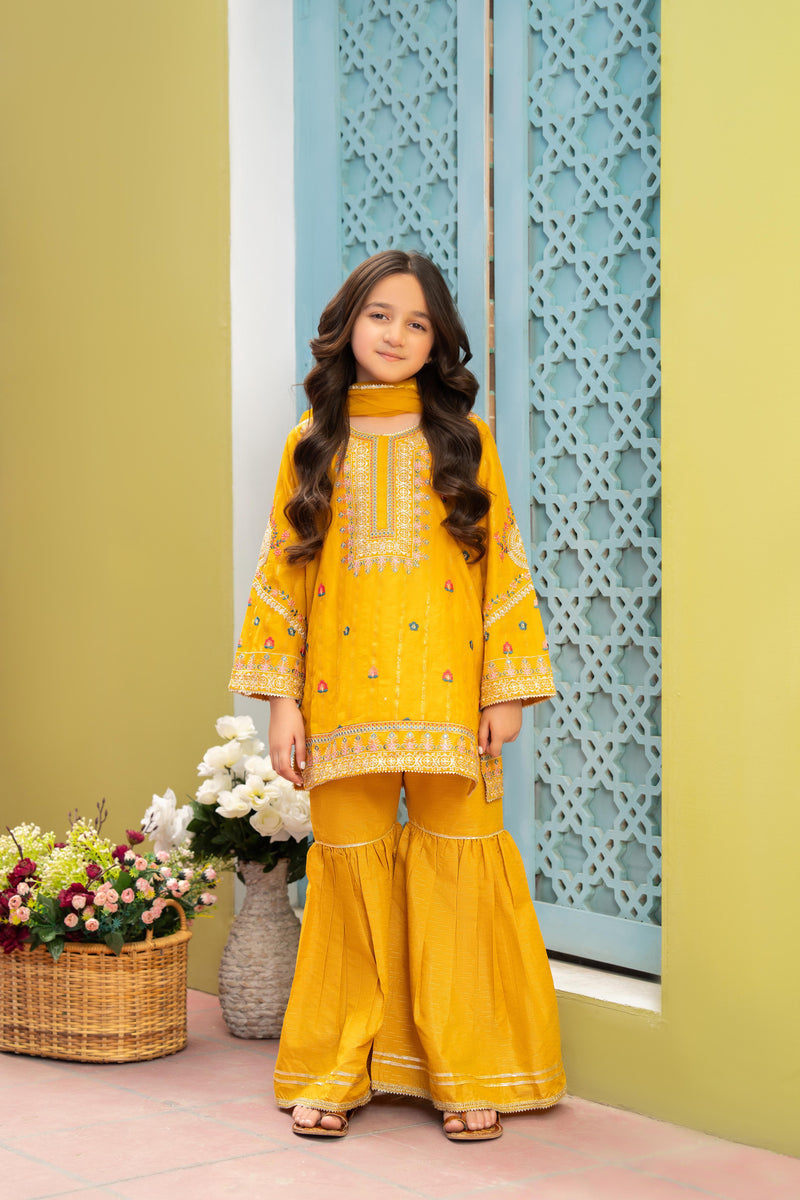 Motif Lawn Embroidered Suit-014