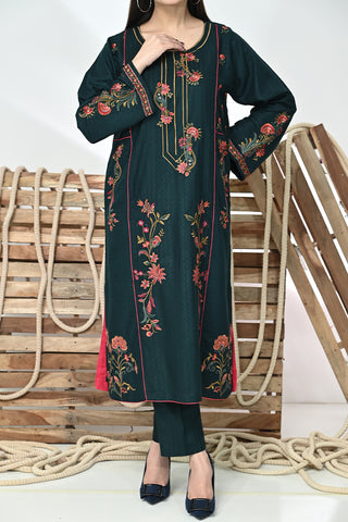 Motif Linen Embroidered Suit