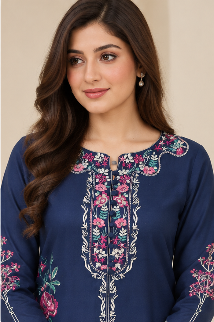 Motif Rib Alpine Embroidered Suit-002