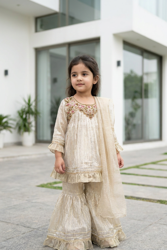Motif Kids Embroidered Suit-26341