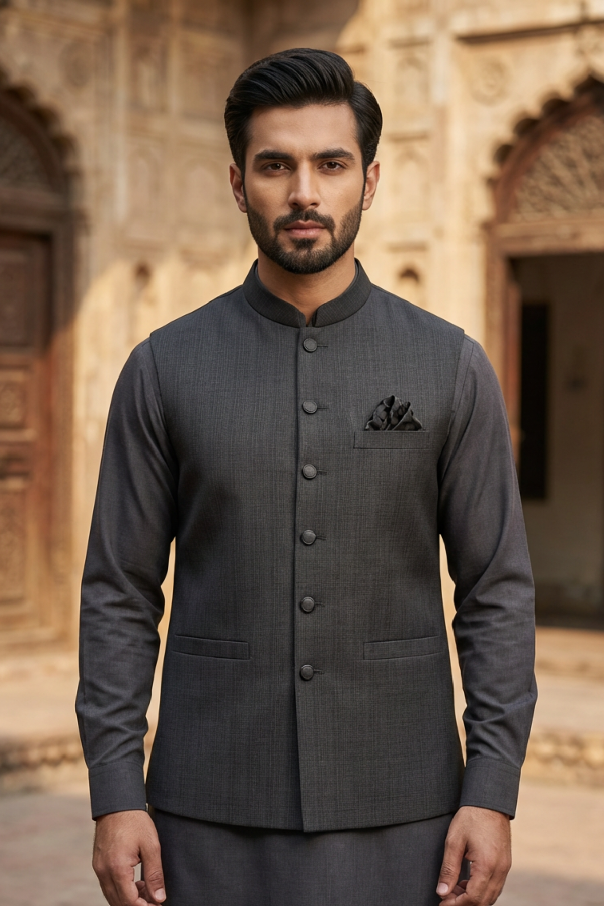 Motif Men's Waistcoat-2702