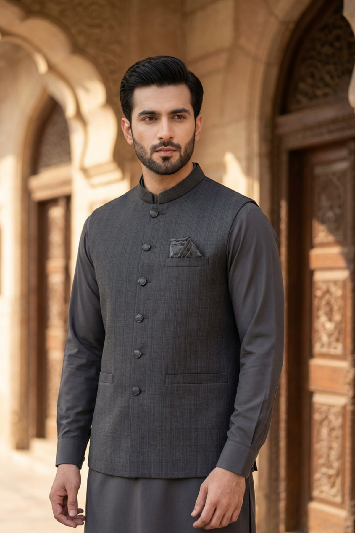 Motif Men's Waistcoat-2702