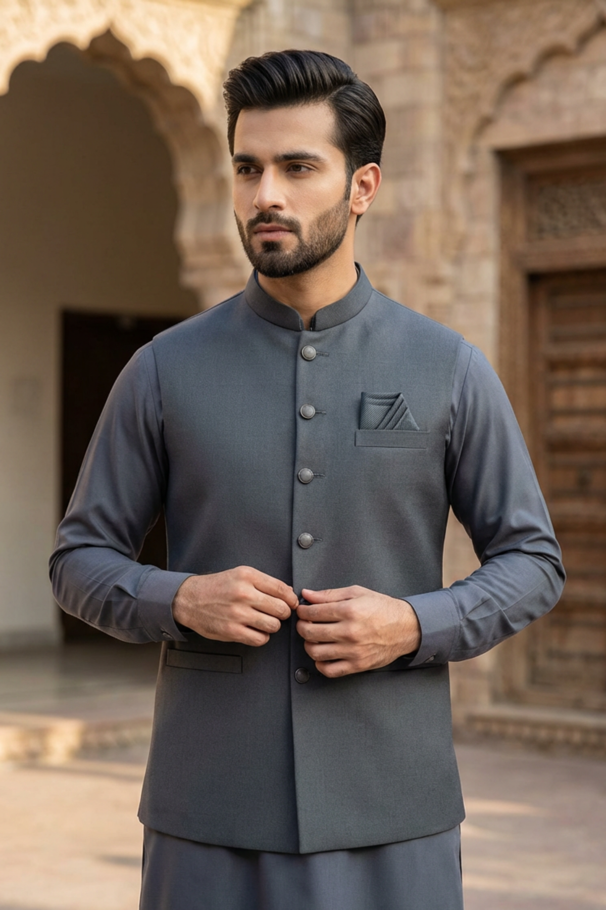 Motif Men's Waistcoat-2630