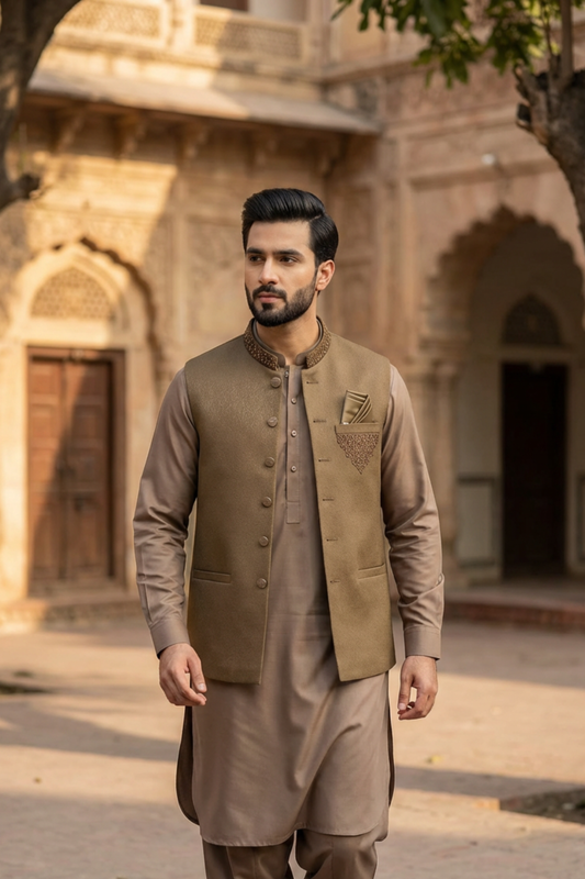Motif Men's Waistcoat-2978