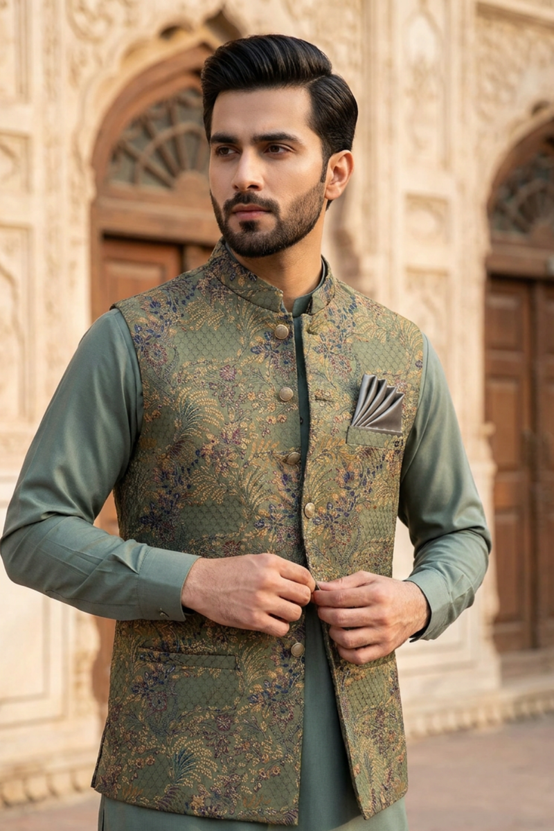 Motif Men's Waistcoat-3064