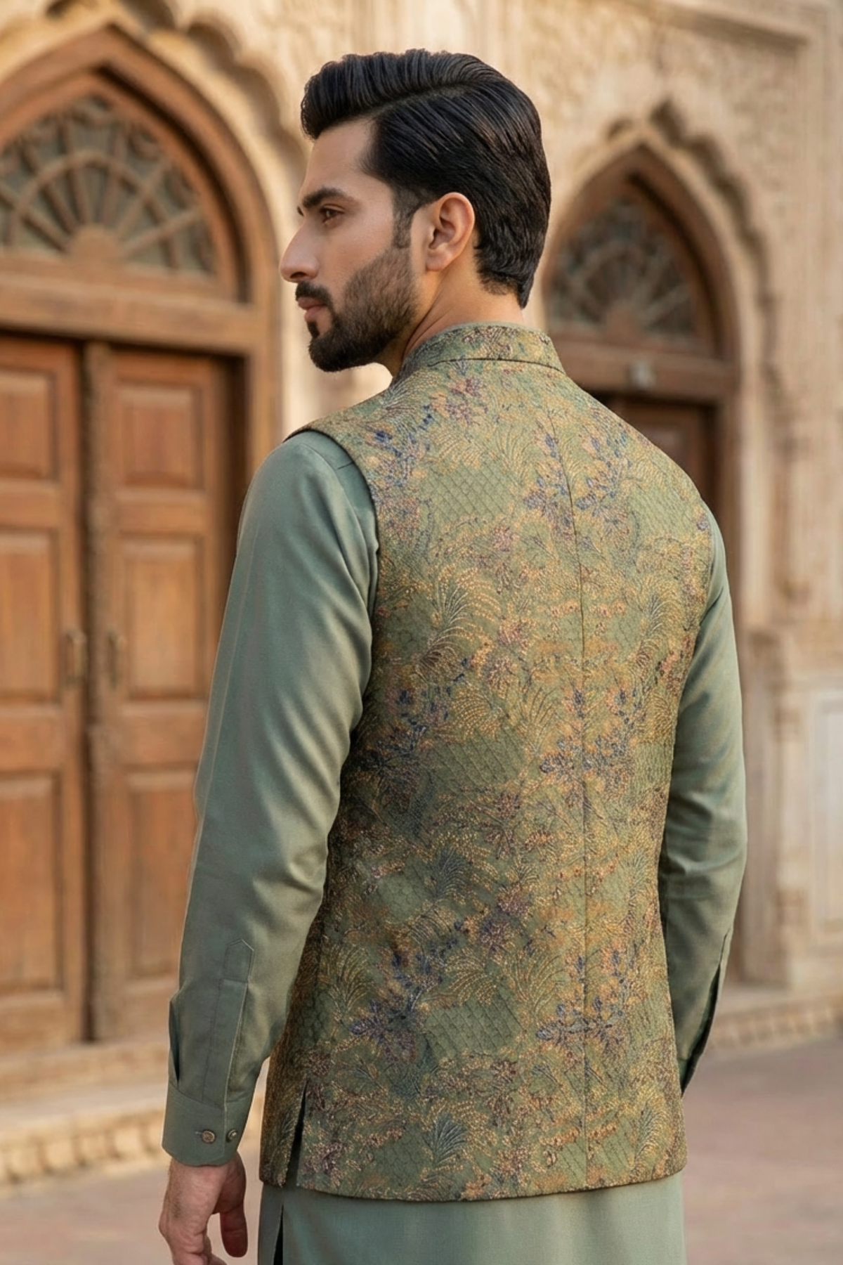 Motif Men's Waistcoat-3064