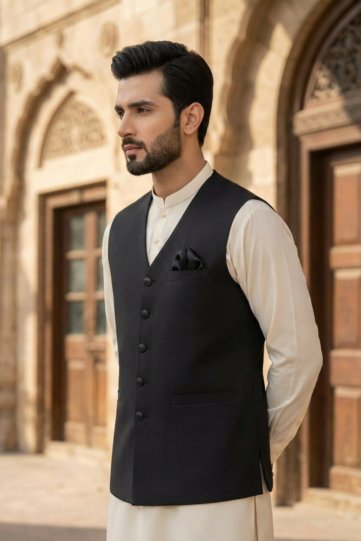 Motif Men's Waistcoat-521