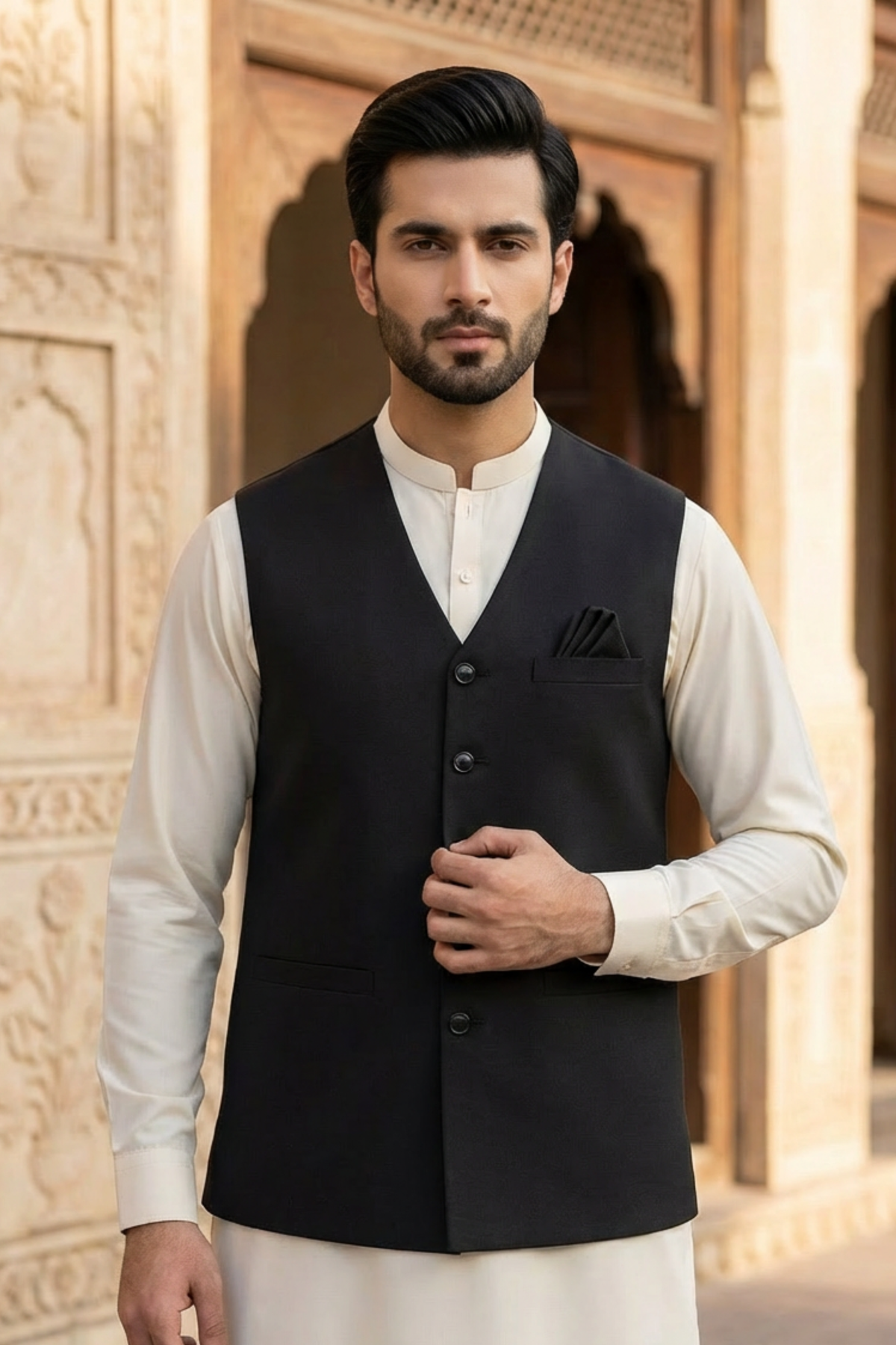Motif Men's Waistcoat-521
