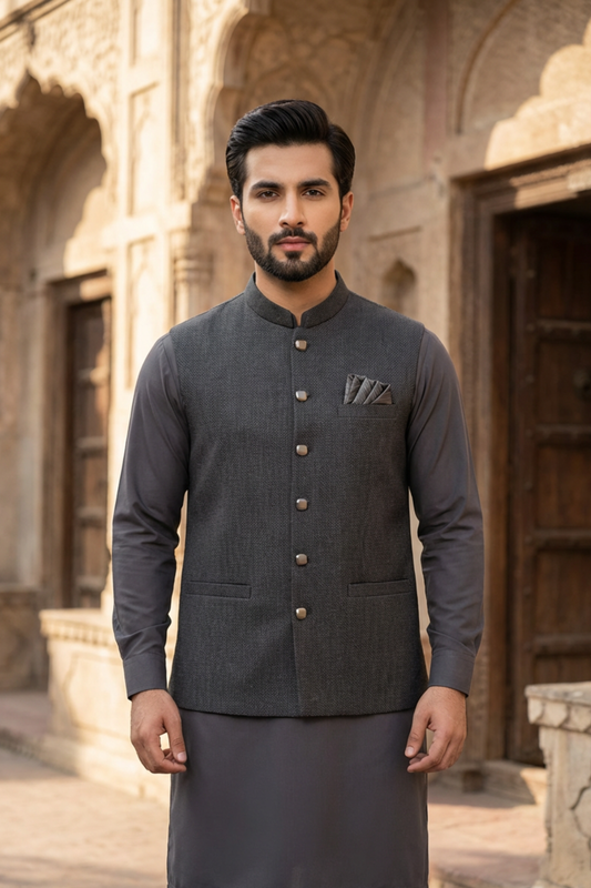 Motif Men's Waistcoat-8068