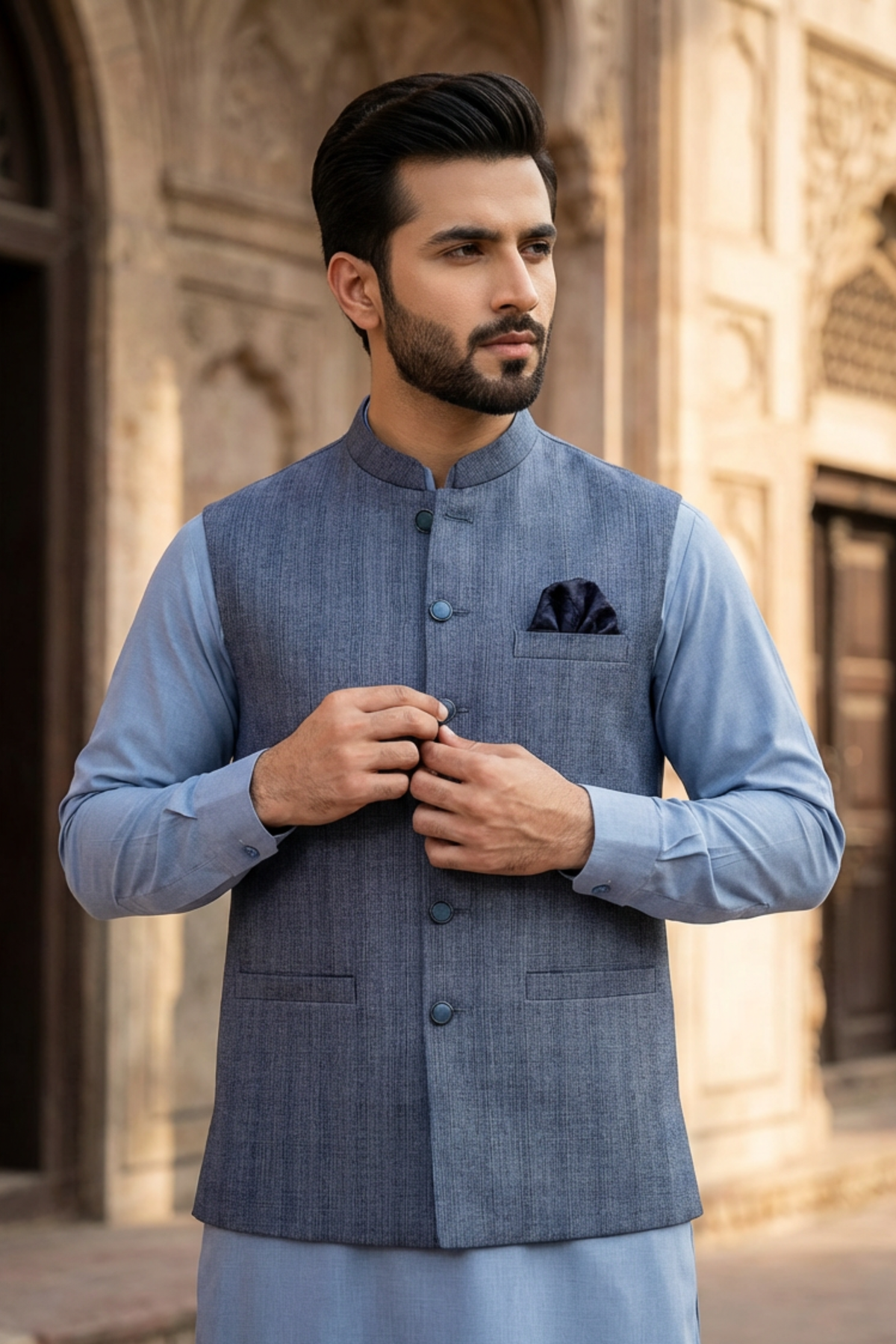 Motif Men's Waistcoat-2707