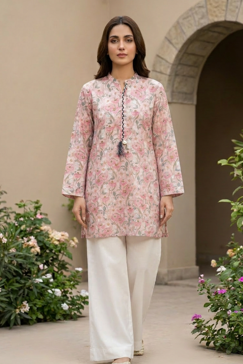 Motif Printed Cambric Suit-011