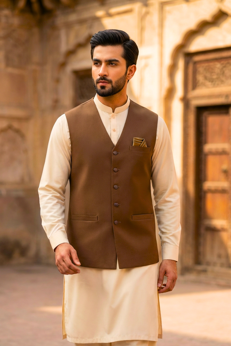 Motif Men's Waistcoat-2866