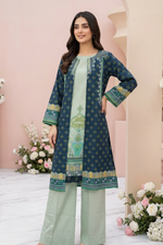 Motif Printed Cambric Suit-006