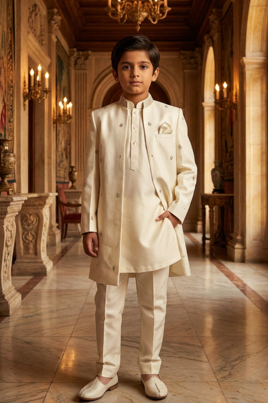 Motif Boys Sherwani Suit-1198
