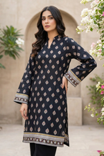 Motif Lawn Printed Suit-020