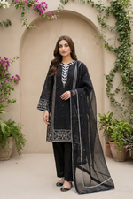 Motif Khaddi Net Embroidered Suit-002