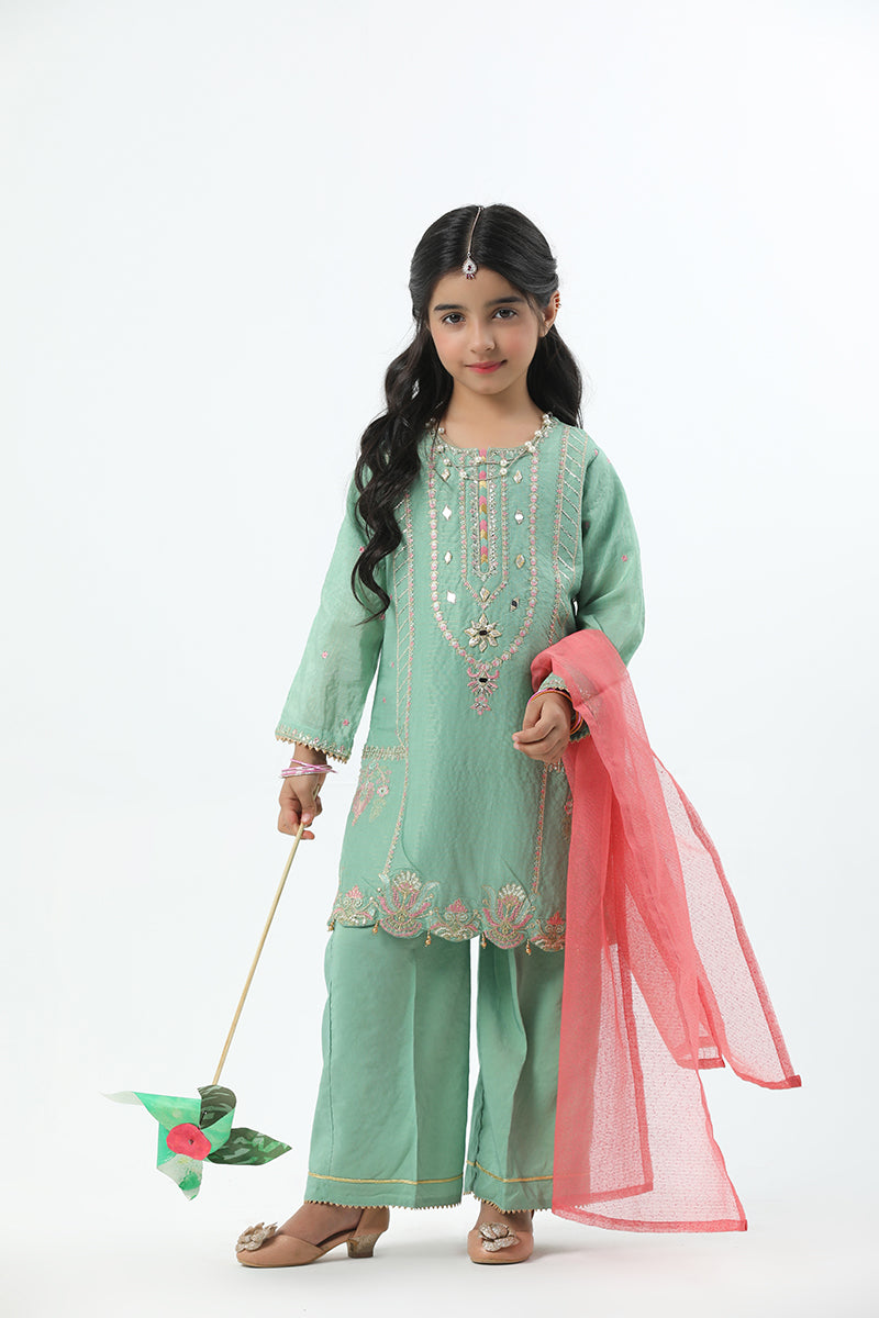 Motif Kids Lawn Embroidered Suit