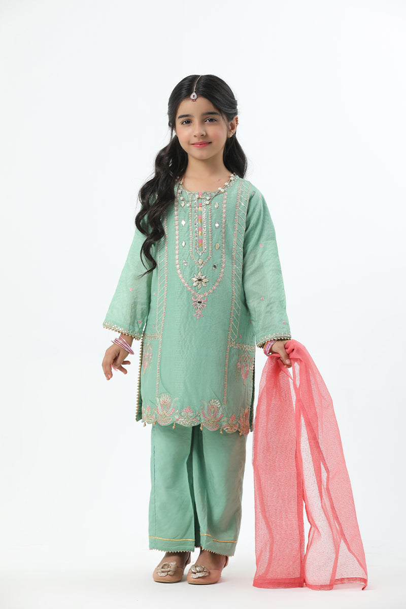 Motif Kids Lawn Embroidered Suit