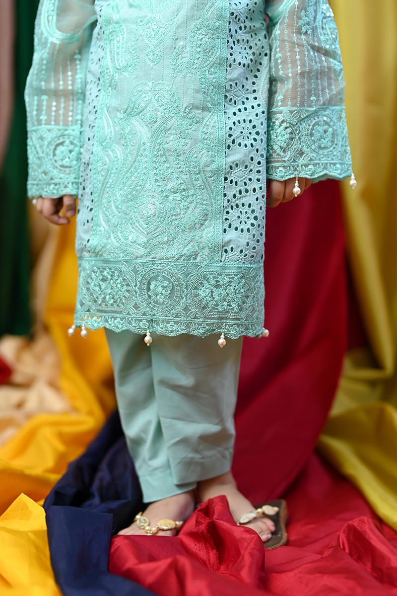 Girls Embroidered Suit