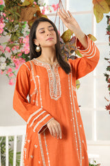 Motif Embroidered Suit